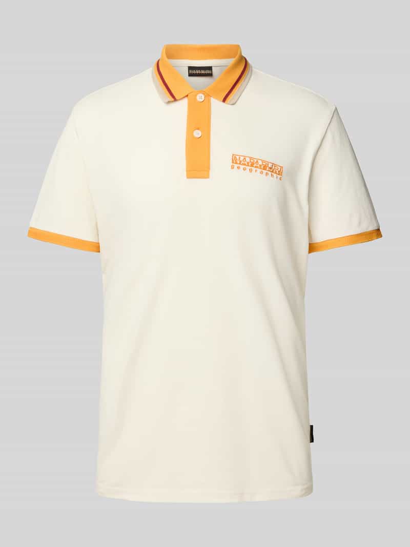 Napapijri Regular fit poloshirt met labelstitching model 'E-MURLO'