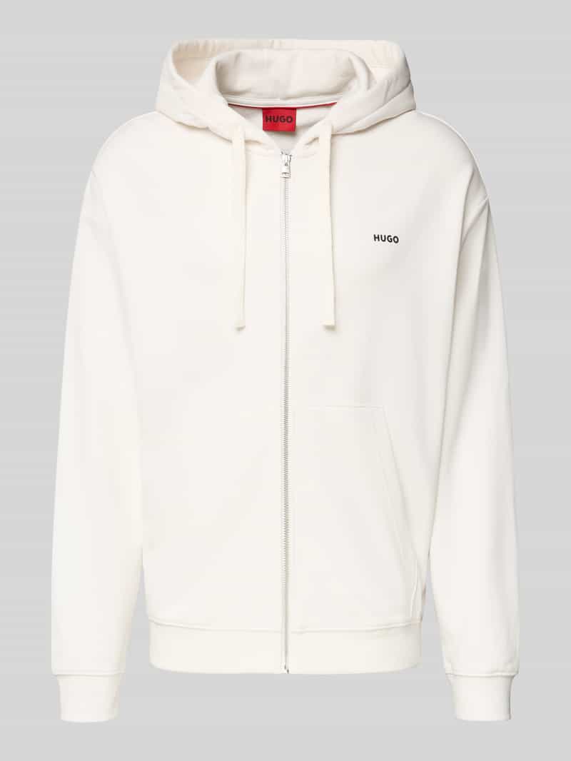 HUGO Relaxed fit sweatjack van puur katoen model 'DAPOZIP'