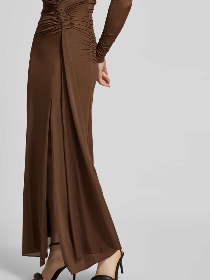Forever New Maxi-jurk in wikkellook model 'Amara' donkerbruin, foto 4