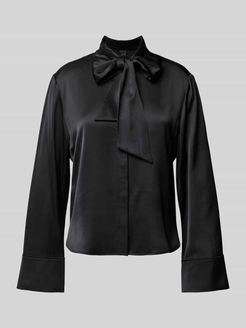 Marc Cain Regular fit strikblouse met blinde knoopsluiting