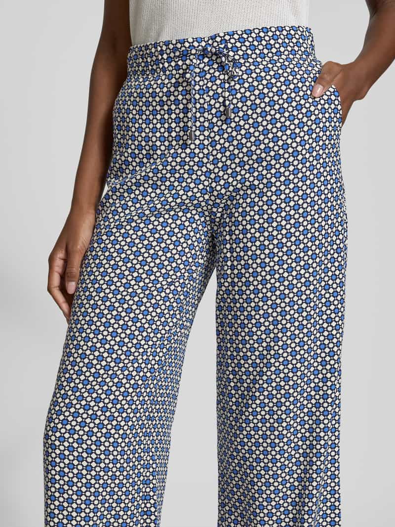 Christian Berg Woman Wide leg stoffen broek met steekzakken