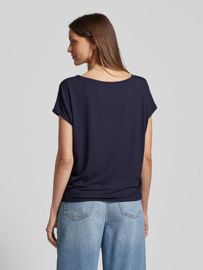 T-shirt van viscosemix met ronde halsuitsnijding