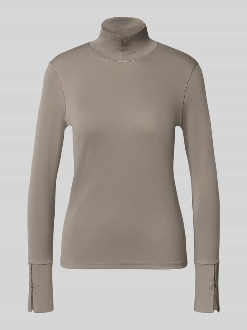 Marc Cain Shirt met lange mouwen en opstaande kraag