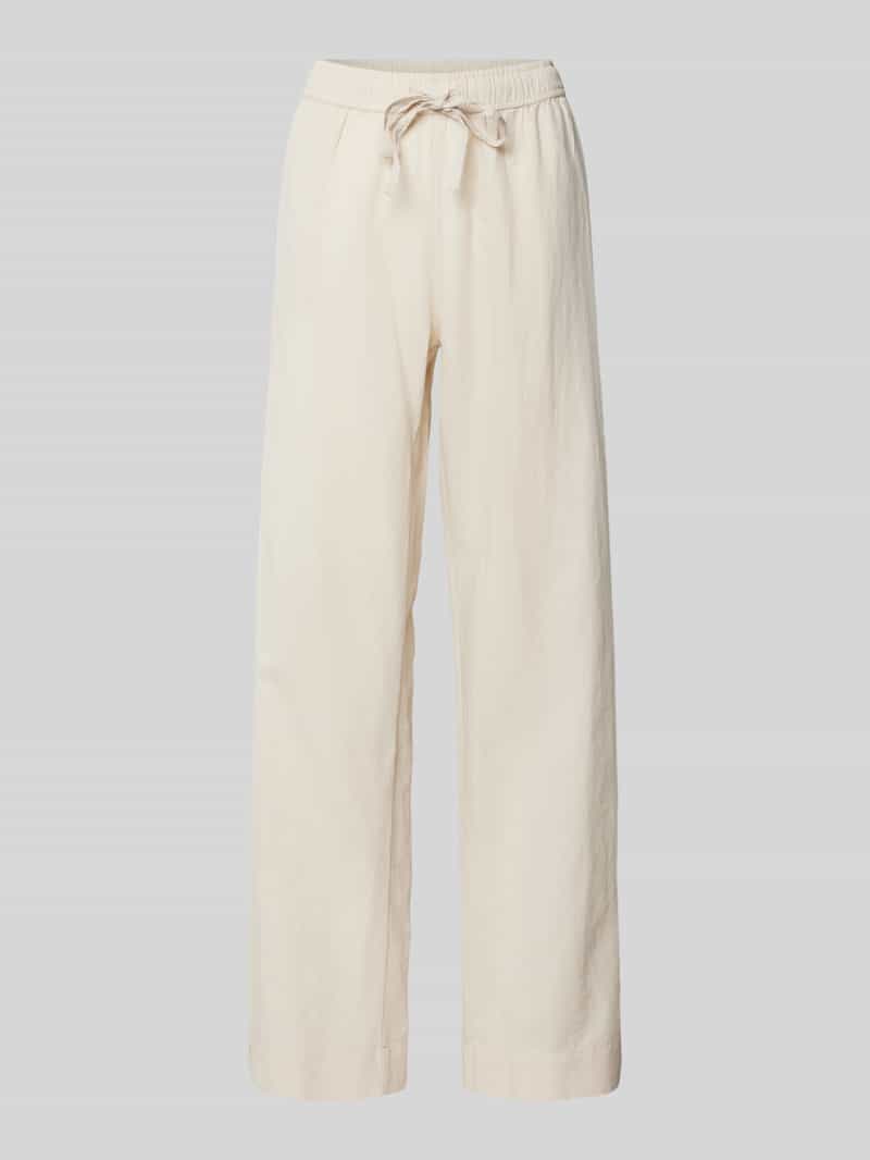 NEO NOIR Straight fit linnen broek met steekzakken model 'Sonar'