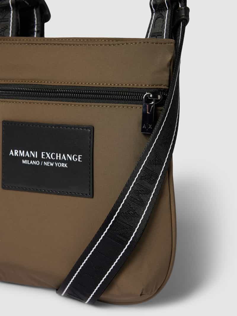 Armani Exchange Handtas met labelpatch en karabijnsluiting