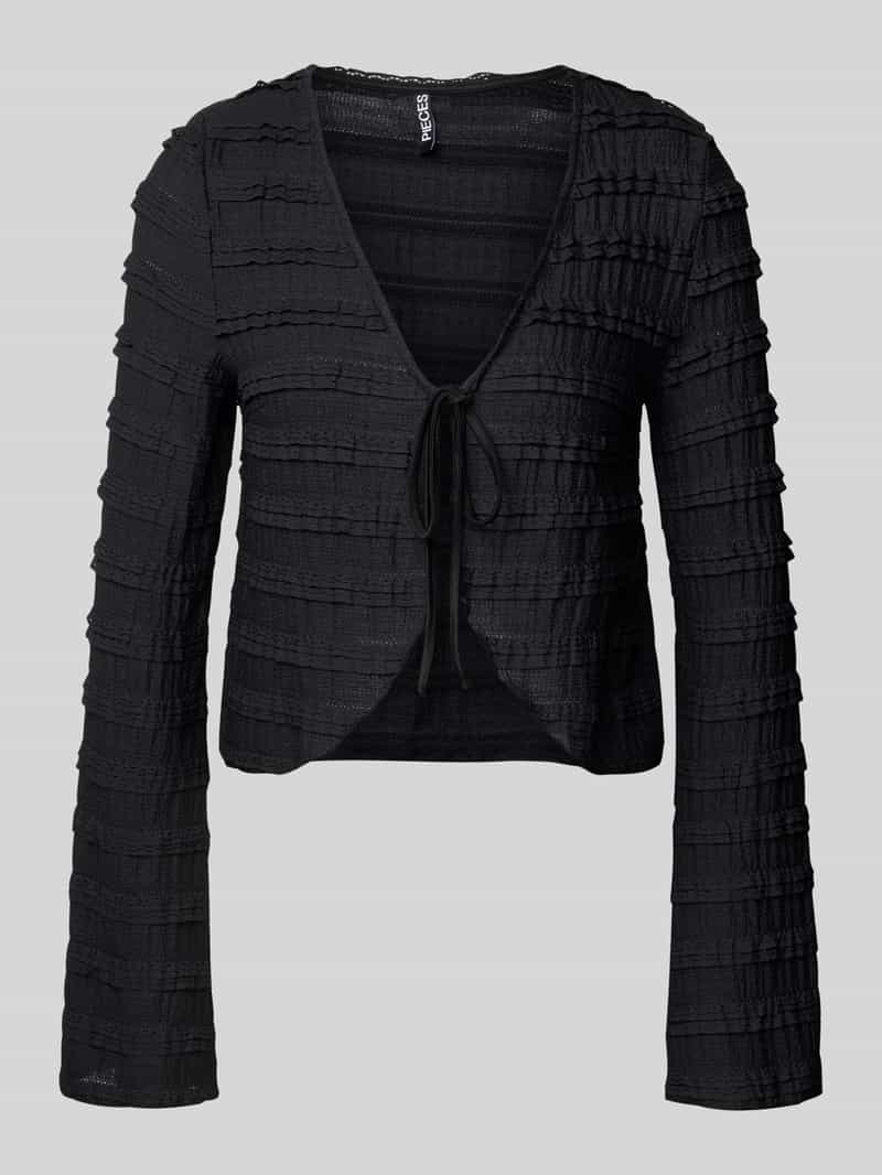 Pieces Regular fit cardigan met kanten details model 'ANINE'