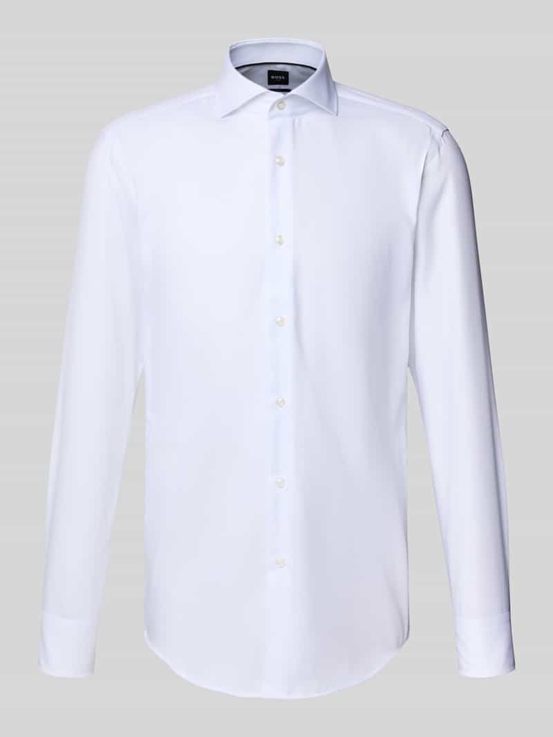 Boss Slim fit zakelijk overhemd van puur katoen model 'HANK'