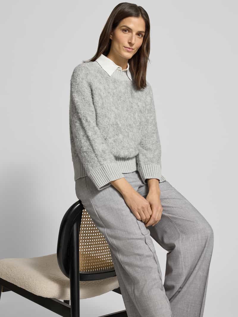 Opus Gebreide pullover met ribboorden model 'Pennan'