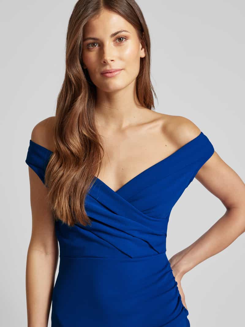 SISTAGLAM Knielange cocktailjurk met plooien model 'Dania'