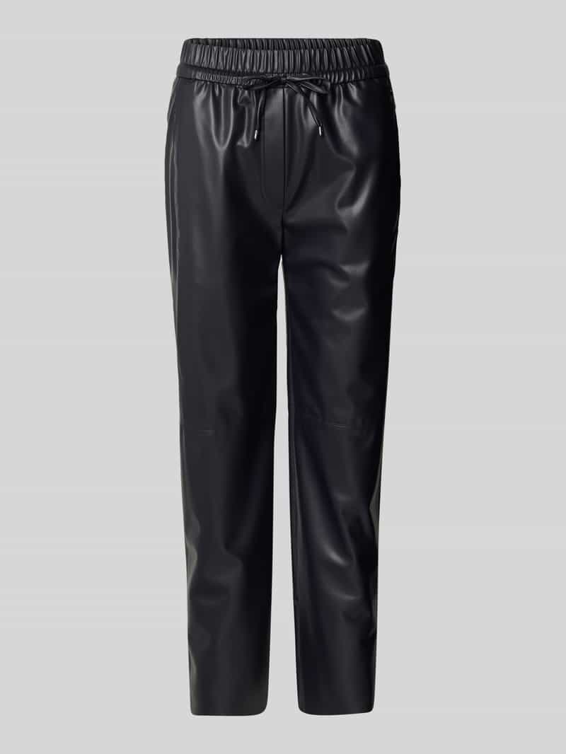 Marc Cain Stoffen broek in leerlook