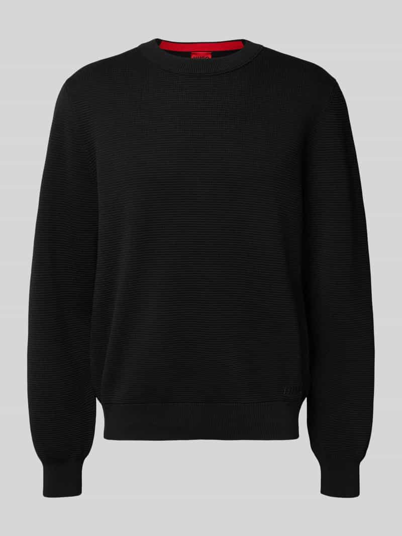 HUGO Loose fit gebreide pullover van puur katoen model 'SAN CELLY'