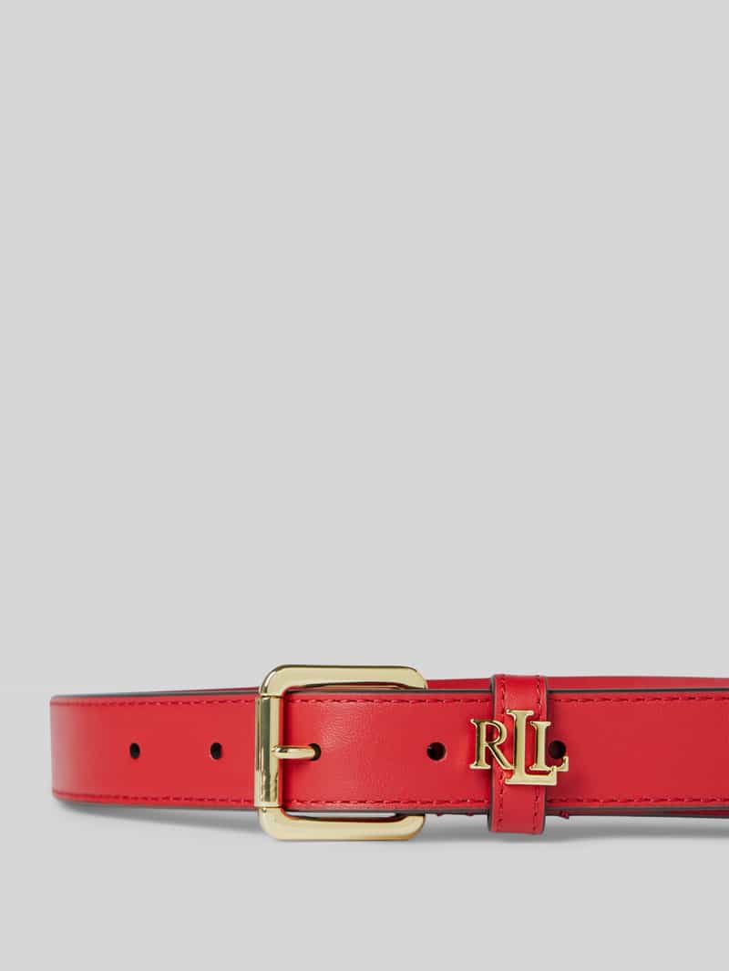 Lauren Ralph Lauren Smalle leren riem met logolus