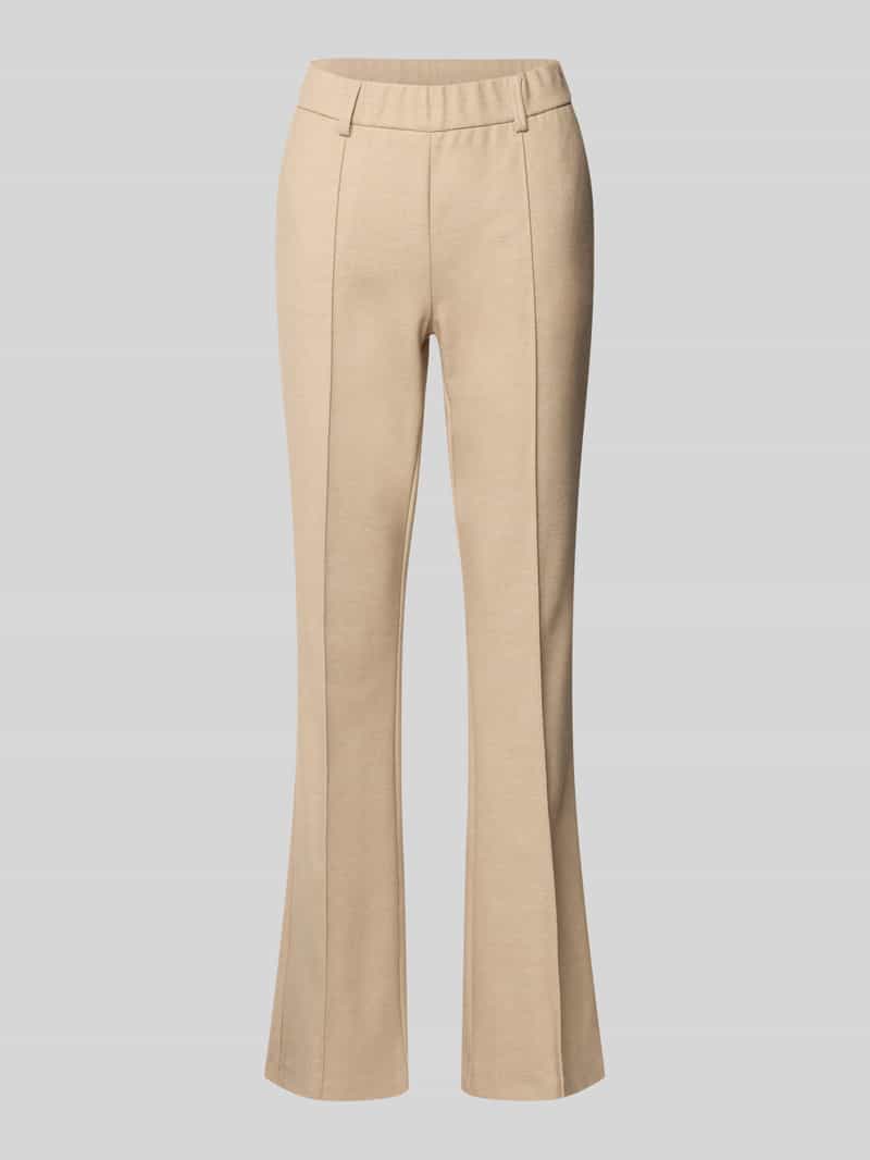 TONI Flared stoffen broek met vaste persplooien model 'Jenny'