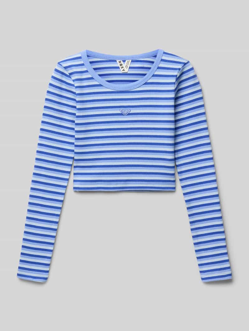 Roxy Kort shirt met lange mouwen in riblook