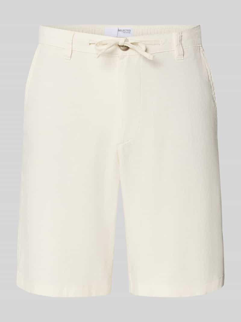 Selected Homme Korte regular fit broek met achterzakken