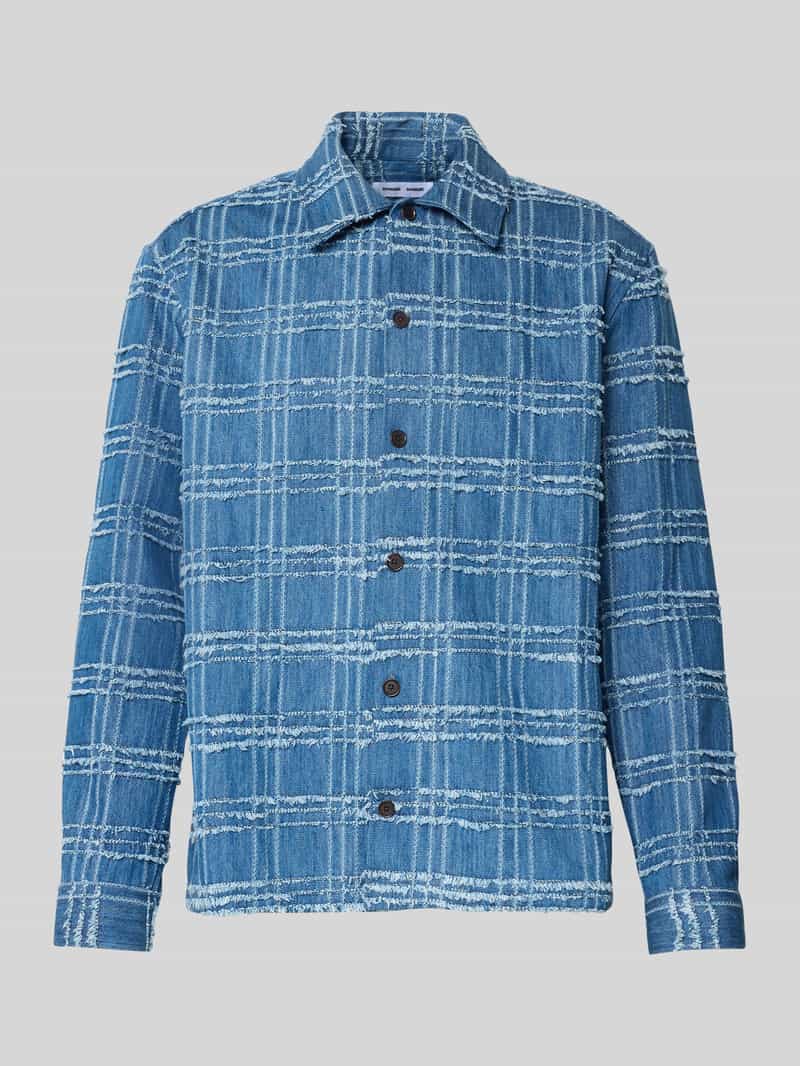 Samsøe Regular fit overhemdjack met platte kraag en knoopsluiting