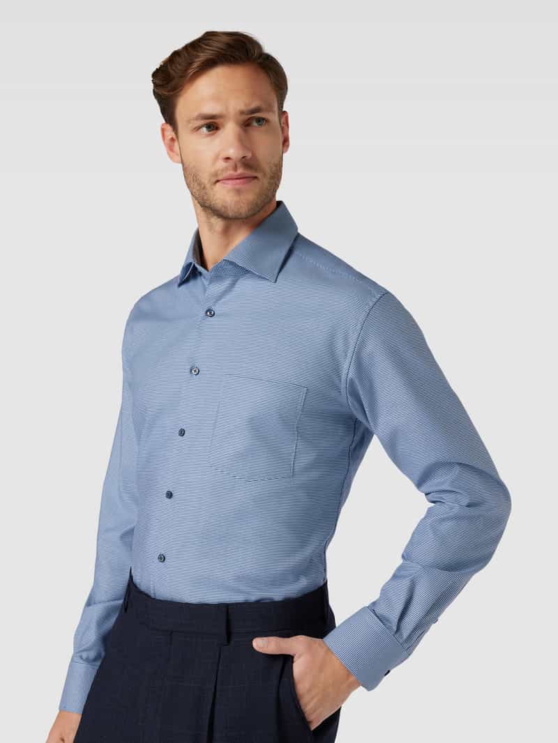 ETERNA REGULAR FIT Regular fit zakelijk overhemd met effen structuur