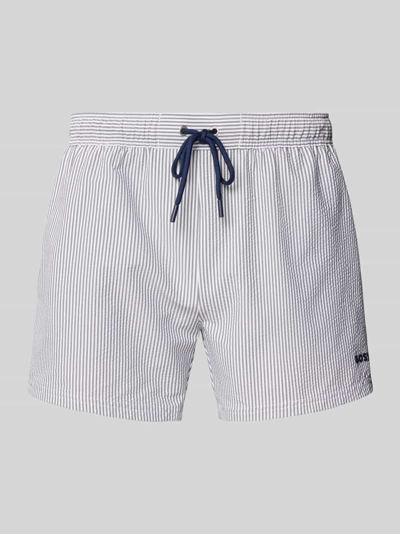 Boss Relaxed fit zwembroek met structuurmotief model 'Velvetfish'