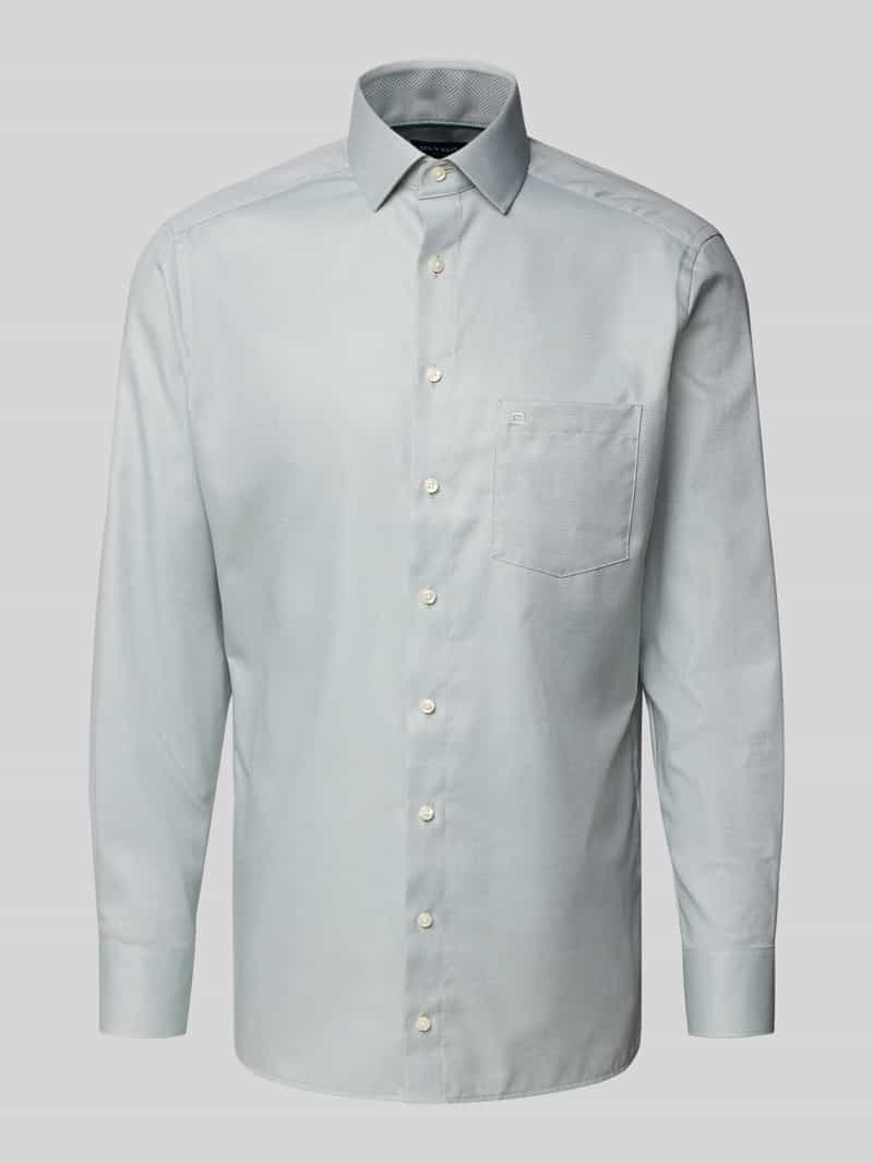 Olymp Super slim fit zakelijk overhemd met kentkraag
