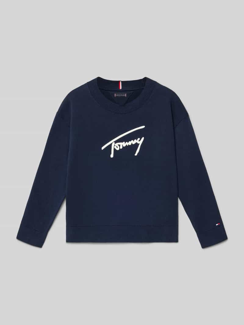 Tommy Hilfiger Kids Regular fit gebreide pullover van puur katoen model 'VARSITY'