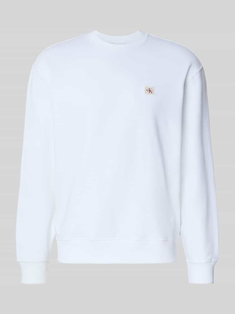 Calvin Klein Jeans Regular fit sweatshirt met logopatch model 'Terry'