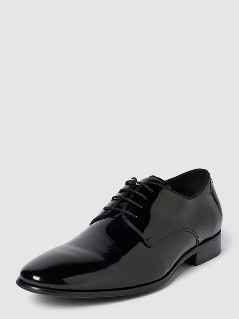 Derby schoenen van leer met vetersluiting, model 'SILVANO'