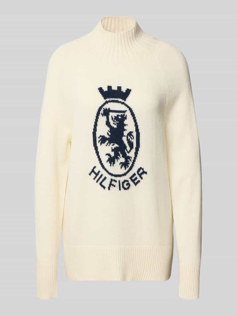 Tommy Hilfiger Regular fit gebreide pullover van een mix van wol en katoen