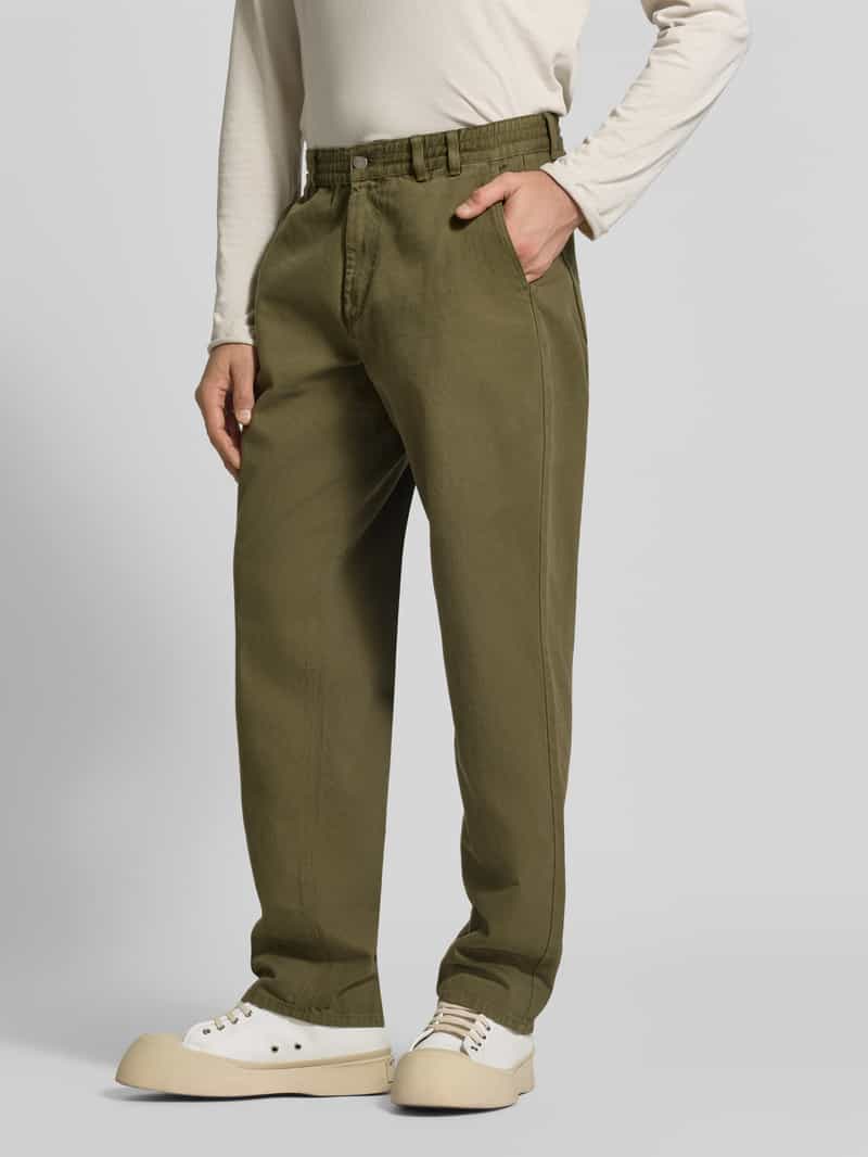 Forét straight fit jeans met elastische band
