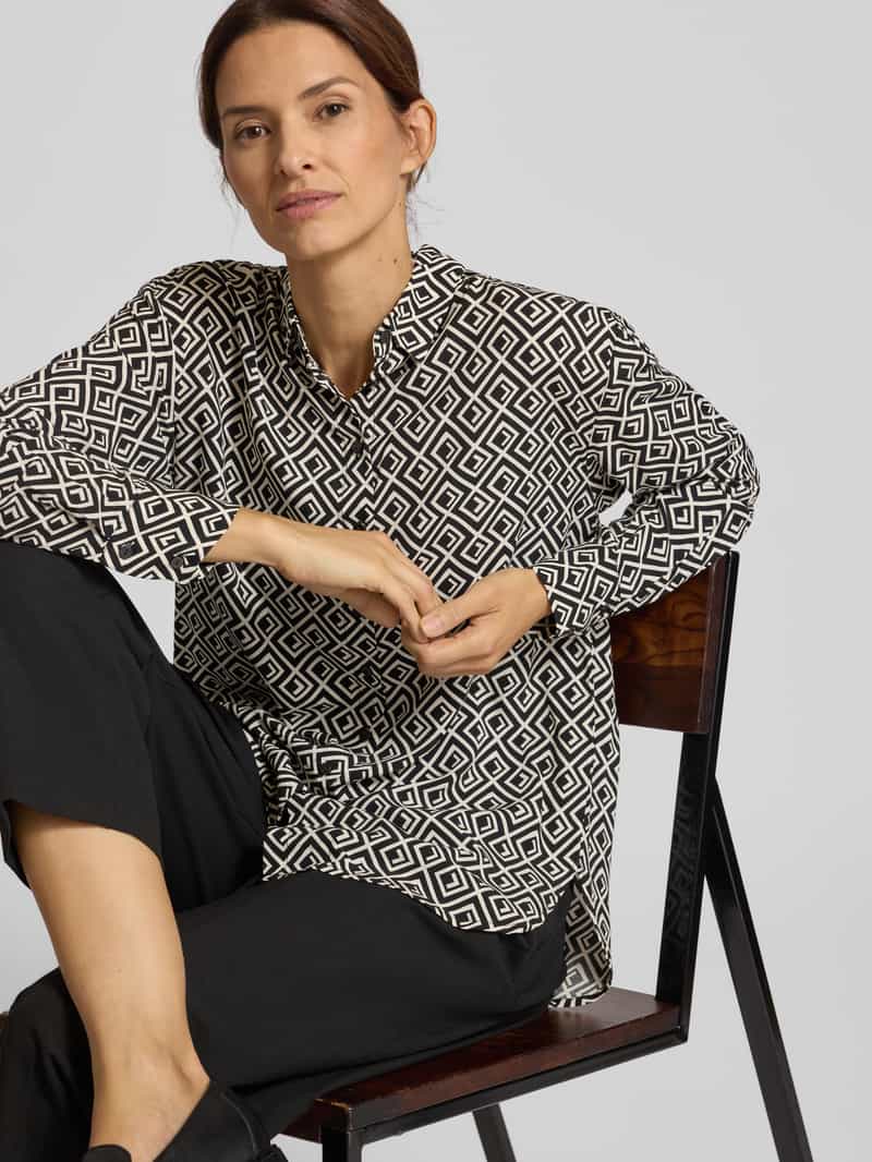 Christian Berg Woman Regular fit overhemdblouse van viscose met grafisch motief