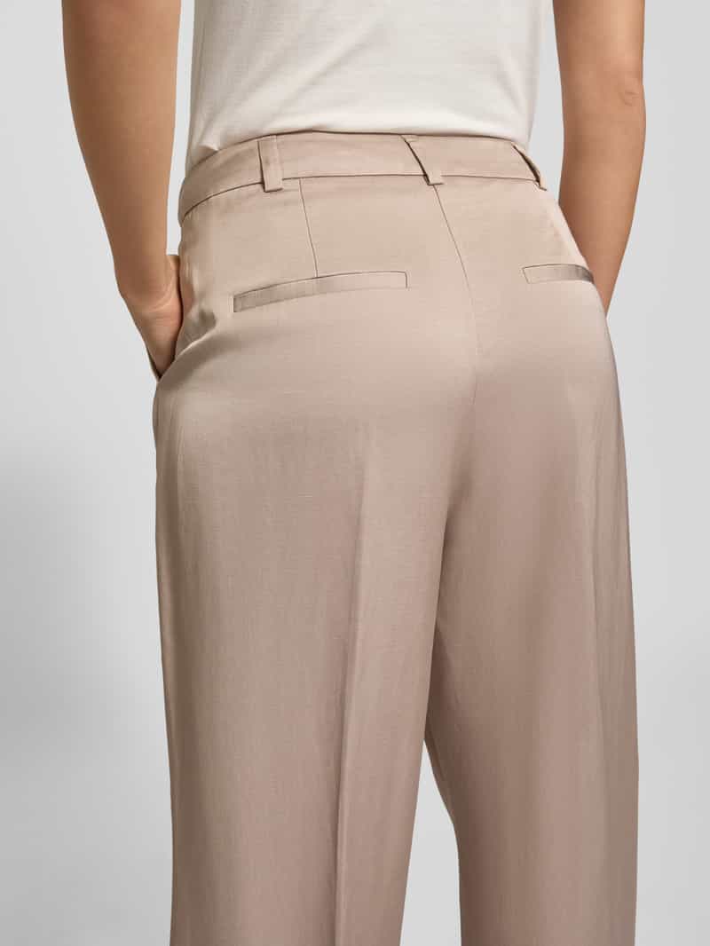 comma Wide leg stoffen broek met persplooien