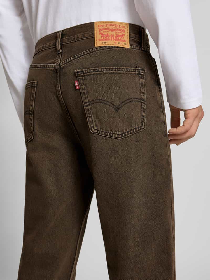 Levi's Loose straight fit jeans met steekzakken model '565'