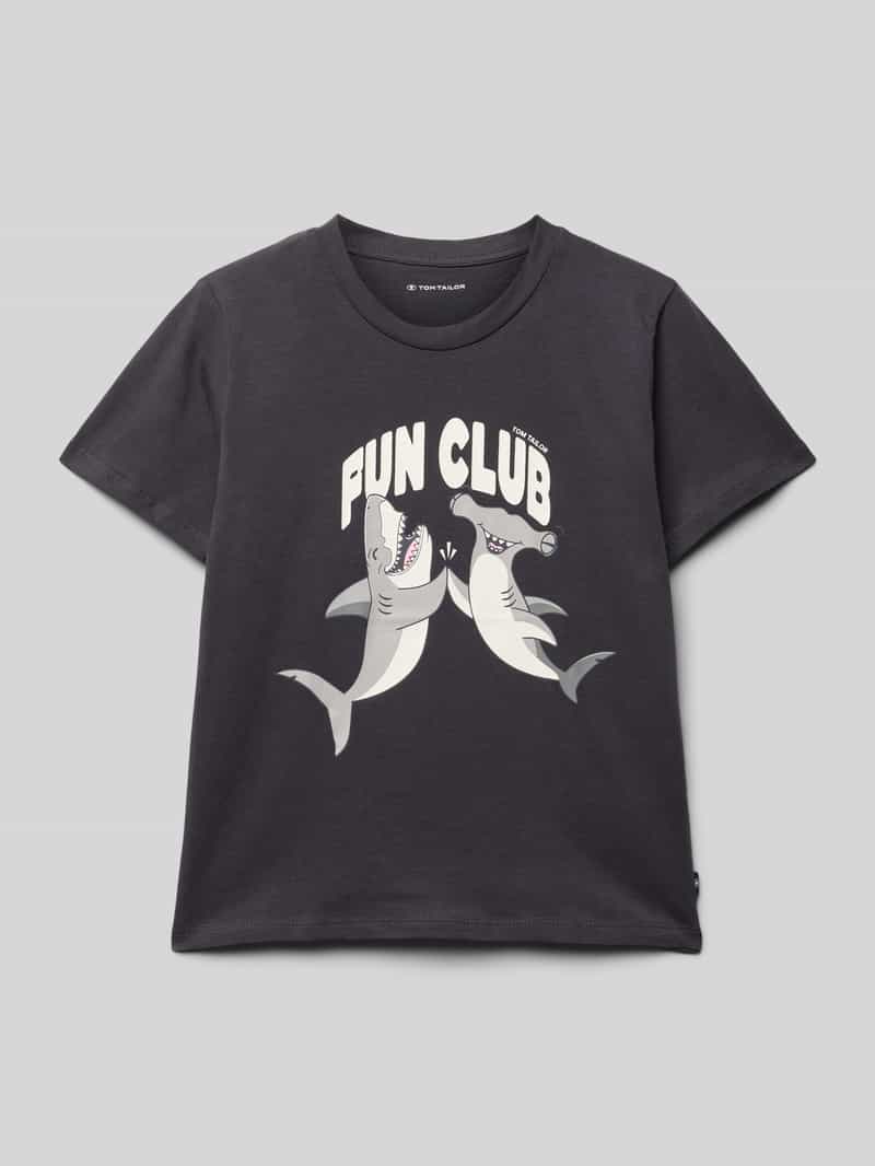 Tom Tailor Regular fit T-shirt van puur katoen