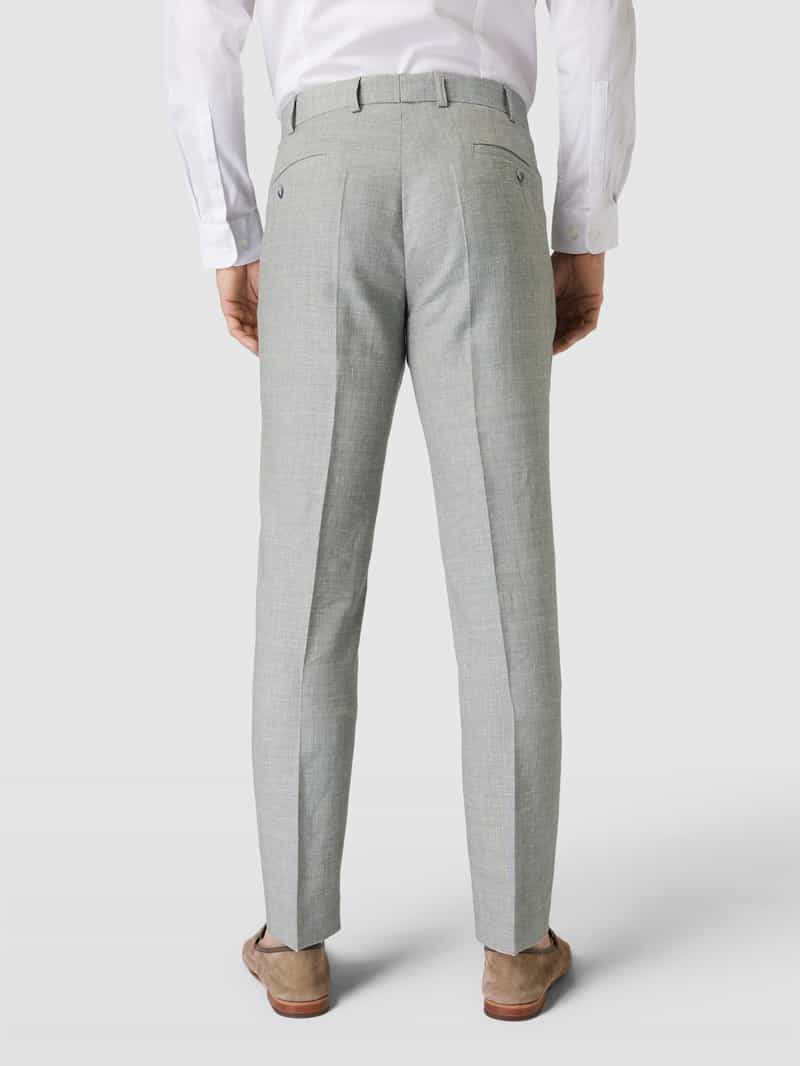 Straight fit linnen broek met persplooien ATELIER TORINO