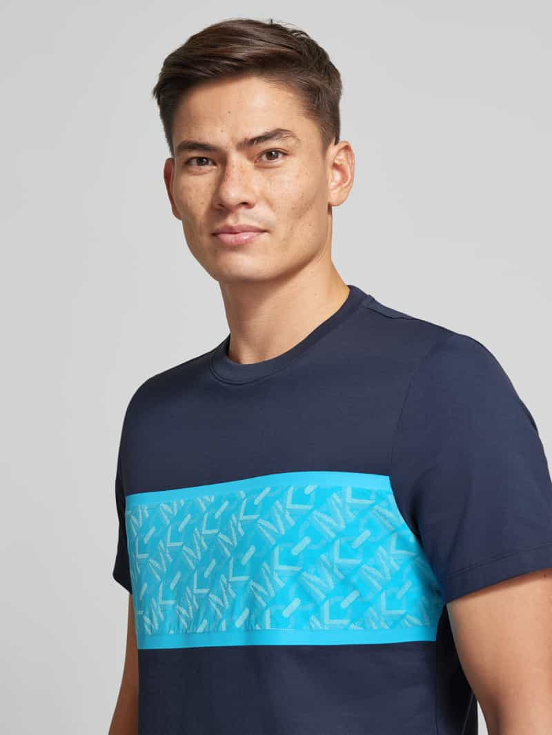 Michael Kors T-shirt met labelprint model 'EMPIRE STRIPE'