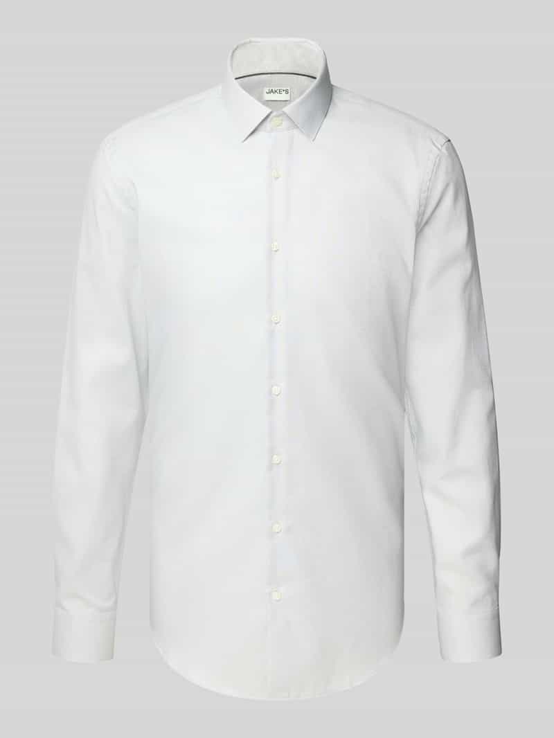Jake*s Slim fit zakelijk overhemd met kentkraag