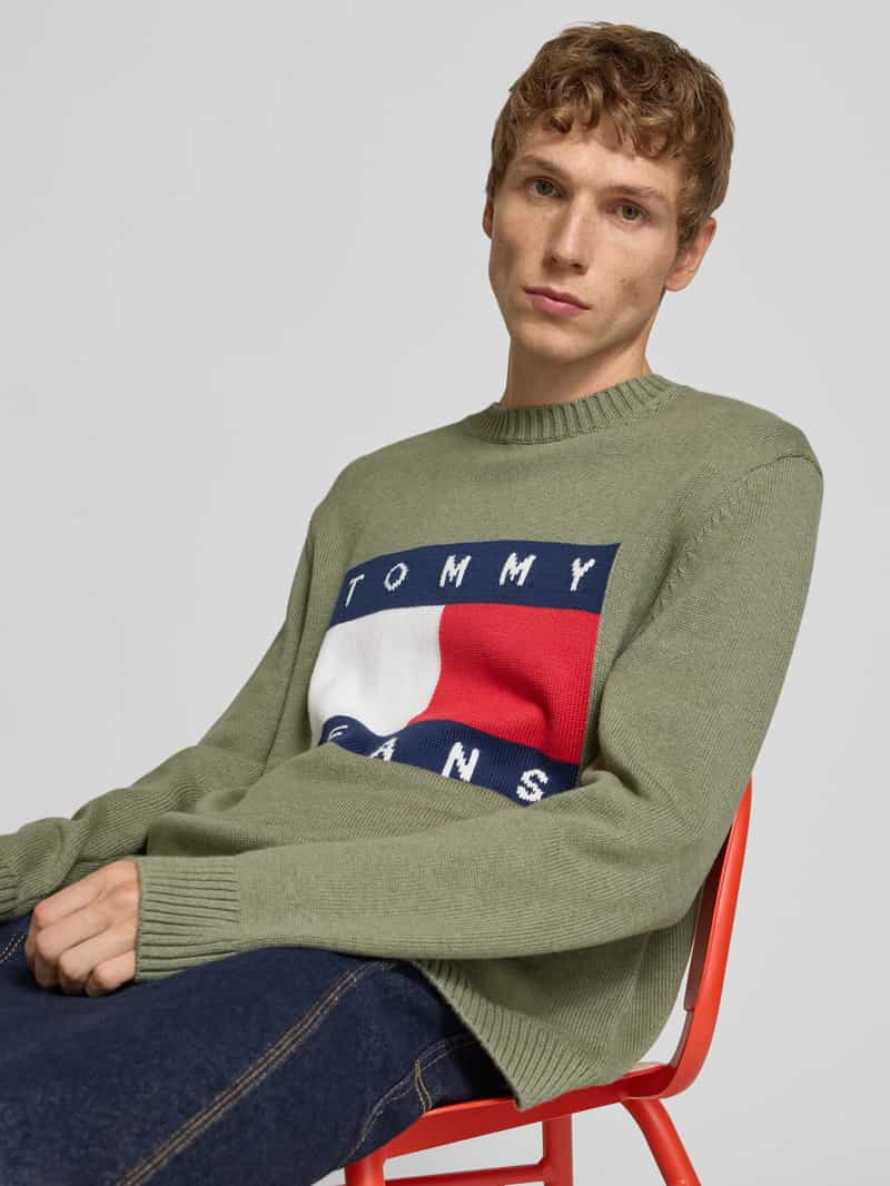 Tommy Jeans Regular fit gebreide pullover van zuiver katoen