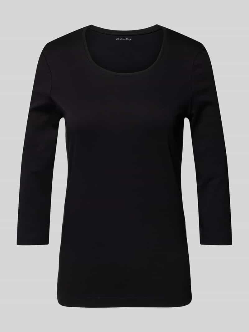 Christian Berg Woman T-shirt met 3 4-mouwen in effen design
