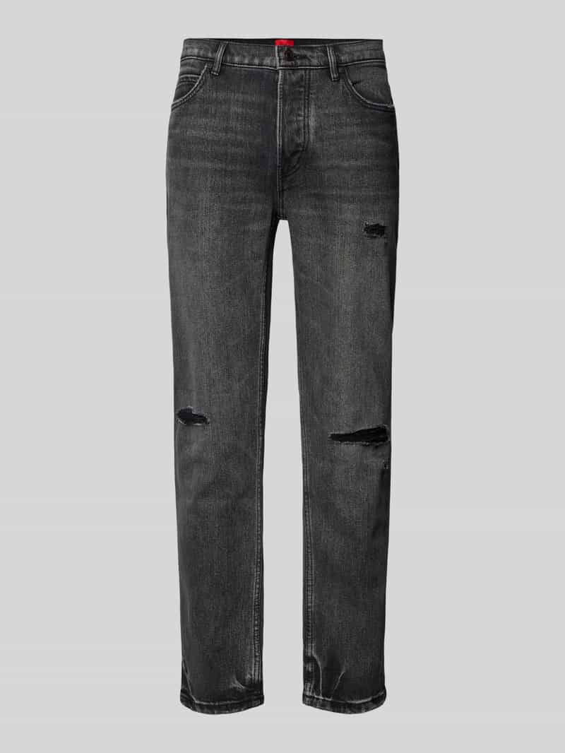 HUGO Tapered fit jeans in destroyed-look, model ' 634'