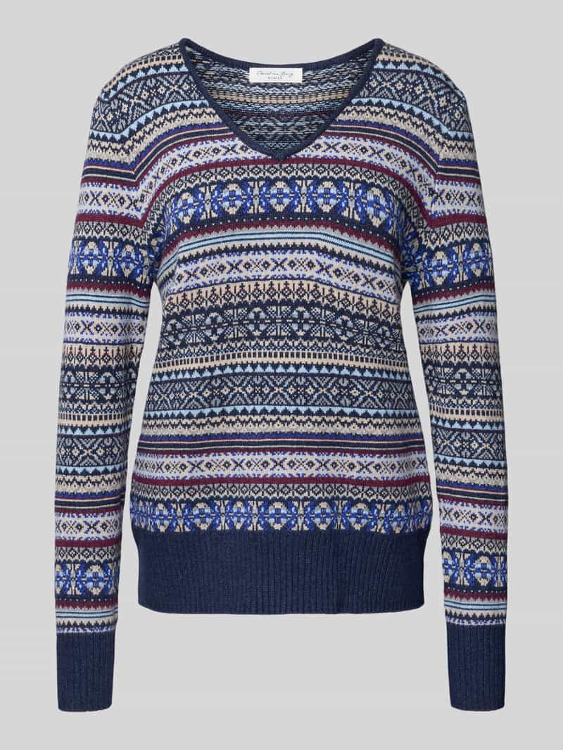 Christian Berg Woman Gebreide pullover met ribboorden