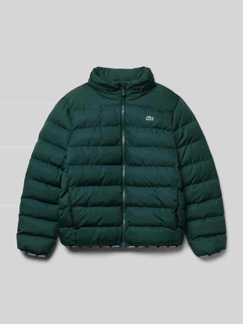 Lacoste Regular fit donsjack met opstaande kraag en geïntegreerde capuchon