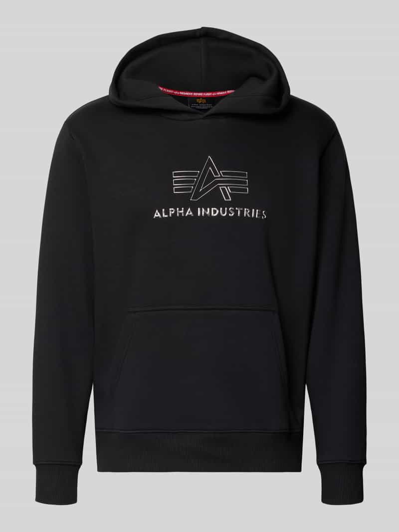 Alpha industries Regular fit hoodie van puur katoen met labeldetail