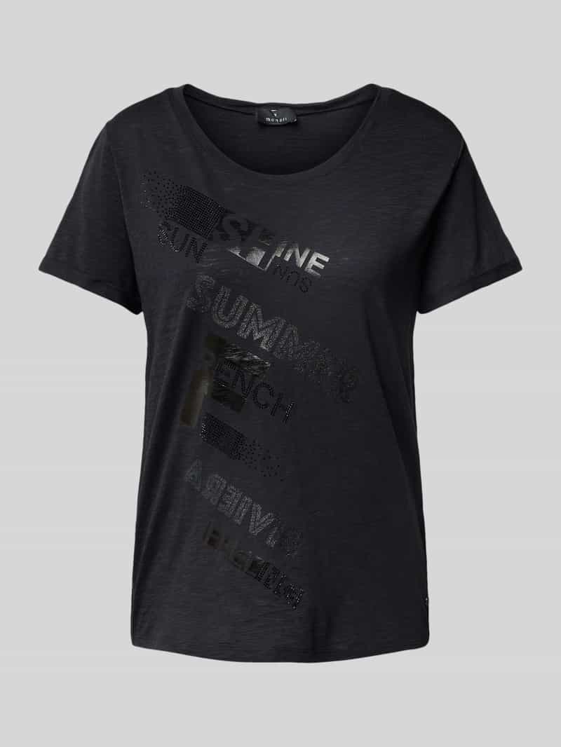 monari T-shirt met statementprint