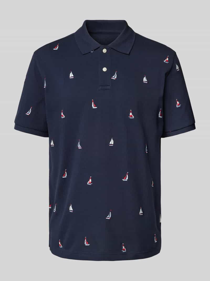 Gant Regular fit poloshirt met motiefstitching