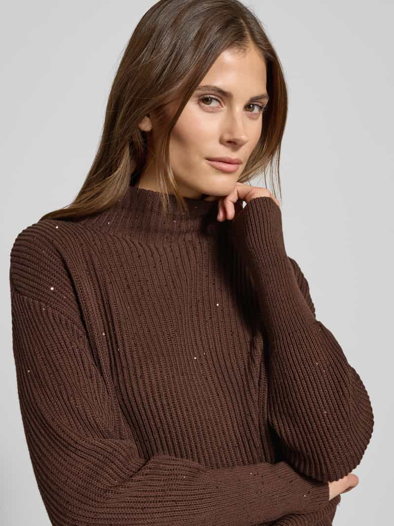 Zero Gebreide pullover met opstaande kraag