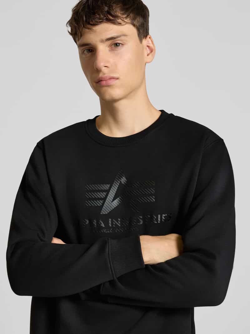alpha industries Sweatshirt met logo en ronde hals