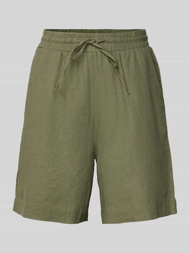 FREE QUENT Relaxed fit linnen bermuda met tunnelkoord model 'Lava'