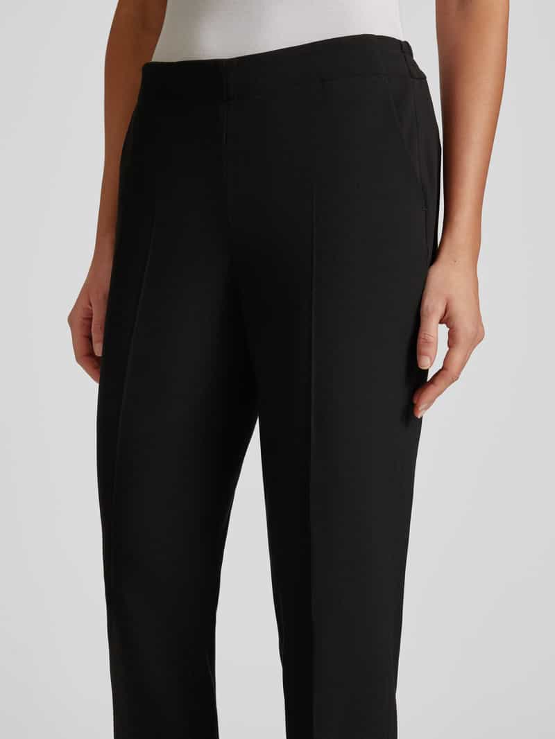 MORE & MORE Tapered fit stoffen broek met persplooien