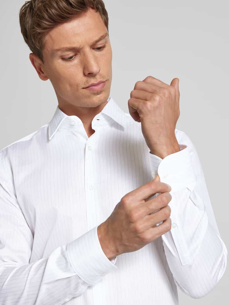 Boss Slim fit zakelijk overhemd met kentkraag model 'Hank'
