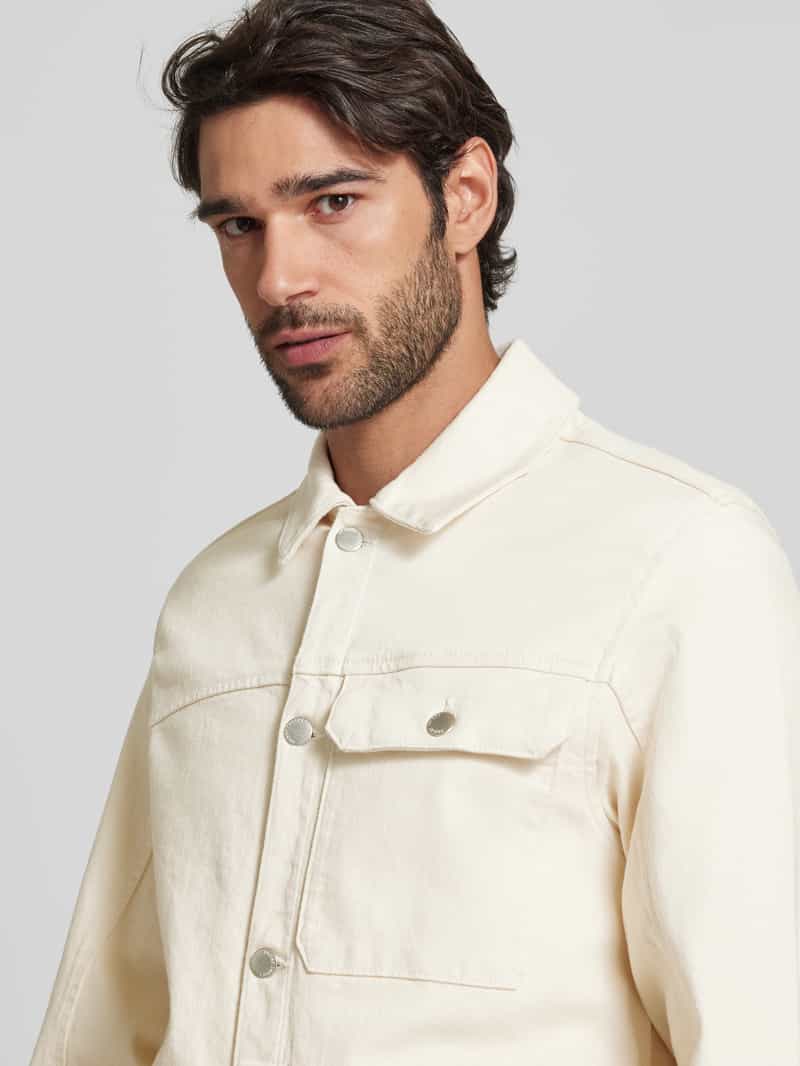 casual friday Overhemdjack met knoopsluiting