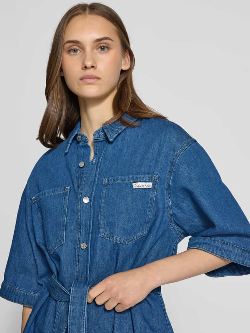 Calvin Klein Jeans Jeansjurk met strikceintuur